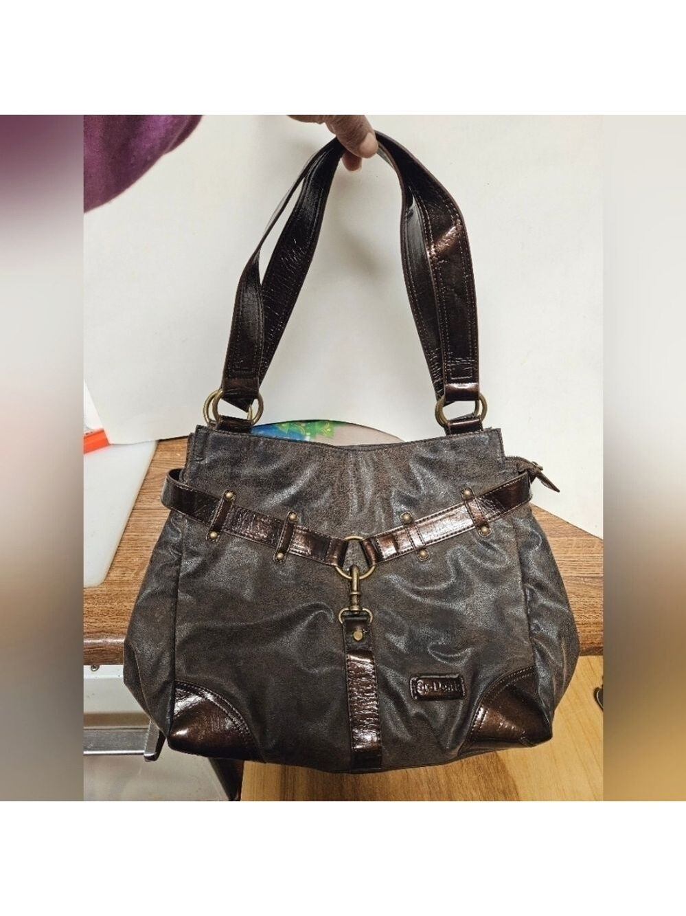 Vintage Kanu Imports "St Denis" Stressed Shoulder Bag